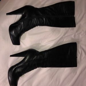 Knee high black boots